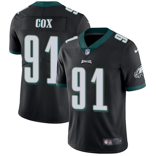 Philadelphia Eagles #91 Fletcher Cox Black Alternate Men's Stitched Vapor Untouchable Limited Jersey Men's