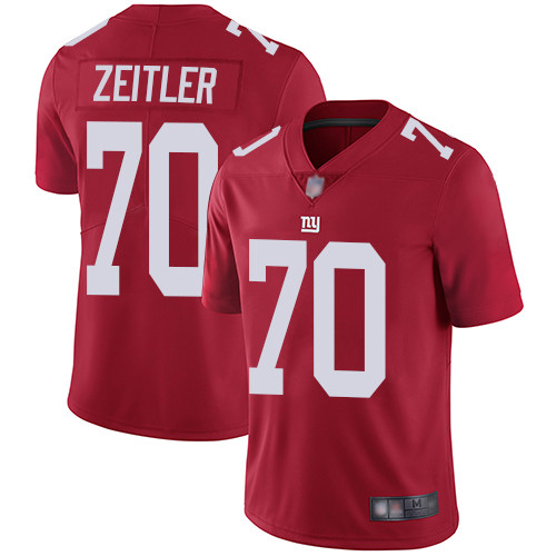 New York Giants #70 Kevin Zeitler Red Alternate Men's Stitched Vapor Untouchable Limited Jersey Men's