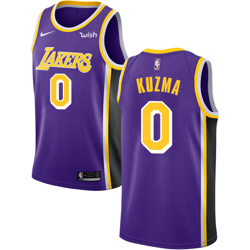 Los Angeles Lakers #0 Kyle Kuzma Purple Womens Swingman Statement Edition Jersey Womens