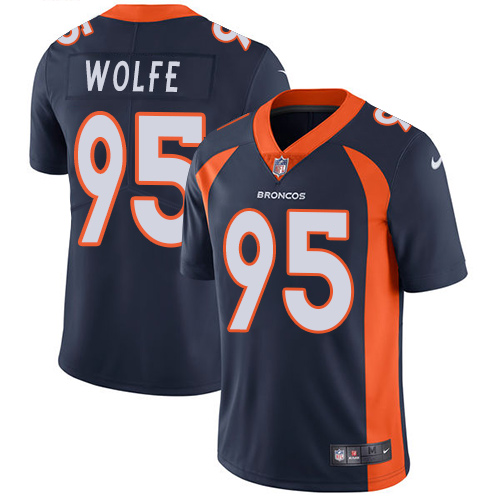 Denver Broncos #95 Derek Wolfe Blue Alternate Youth Stitched Vapor Untouchable Limited Jersey Youth
