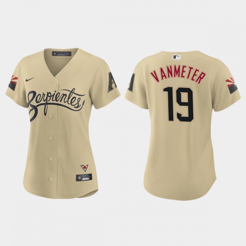 Arizona Arizona Diamondbacks #19 Josh Vanmeter Women's 2021 City Connect Jersey Gold Womens