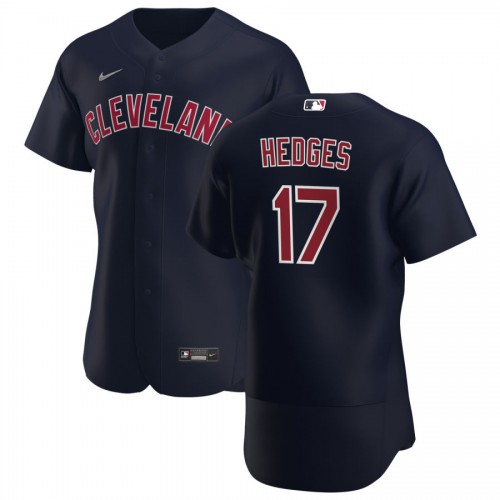 Cleveland Guardians #17 Austin Hedges Men's Navy Alternate 2020 Authentic Player Jersey Men's