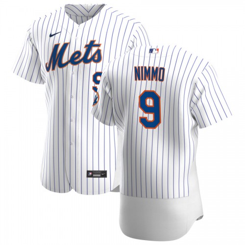 New York New York Mets #9 Brandon Nimmo Men's White Home 2020 Authentic Player Jersey Men's