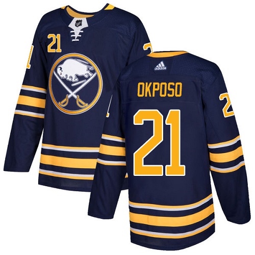 Adidas Buffalo Sabres #21 Kyle Okposo Navy Blue Home Authentic Youth Stitched Jersey Youth