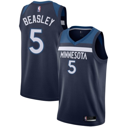 Minnesota Timberwolves #5 Malik Beasley Navy Blue Womens Authentic Icon Edition Jersey Womens