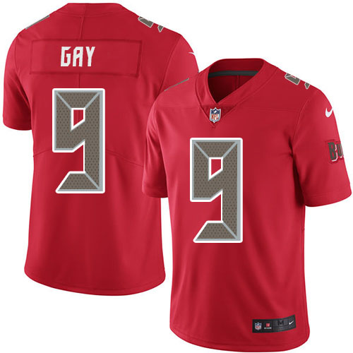 Tampa Bay Buccaneers #9 Matt Gay Red Men's Stitched Limited Rush Jersey Men's