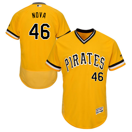 Pittsburgh Pirates #46 Ivan Nova Gold Flexbase Authentic Collection Stitched Jersey Men's