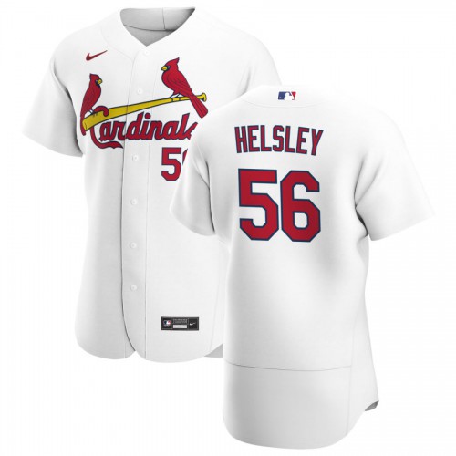 St. Louis St.Louis Cardinals #56 Ryan Helsley Men's White Home 2020 Authentic Player Jersey Men's
