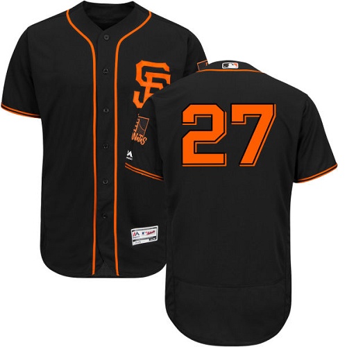 San Francisco Giants #27 Juan Marichal Black Flexbase Authentic Collection Alternate Stitched Jersey Men's