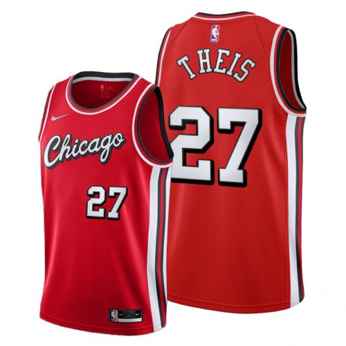 Chicago Chicago Bulls #27 Daniel Theis Mens 2021-22 City Edition Red Jersey Mens