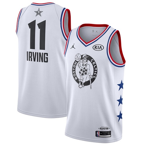 Boston Celtics #11 Kyrie Irving White Jordan Swingman 2019 All-Star Game Jersey Mens