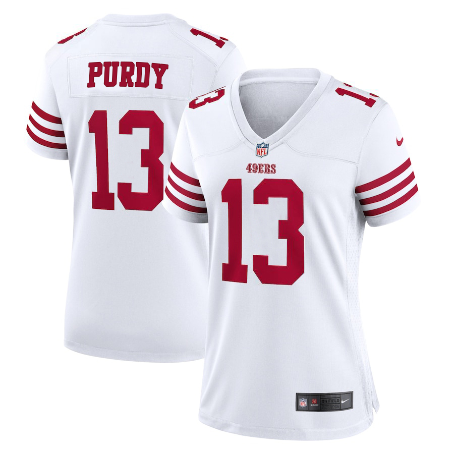 San Francisco 49ers #13 Brock Purdy White Women's 2022-23 Game Jersey