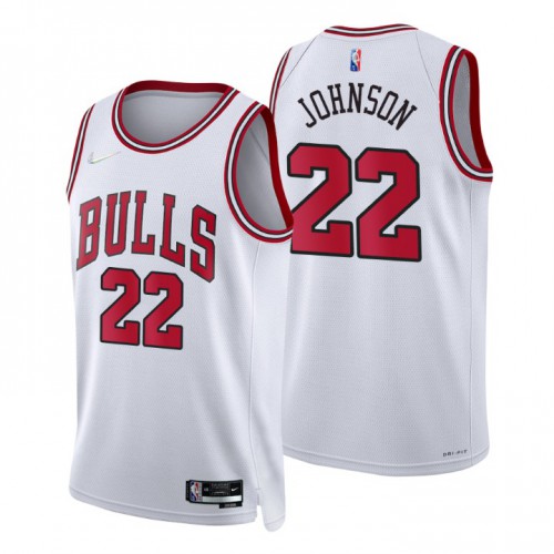 Chicago Bulls #22 Alize Johnson White Mens 2021-22 75th Anniversary Diamond Swingman Jersey - Association Edition Mens