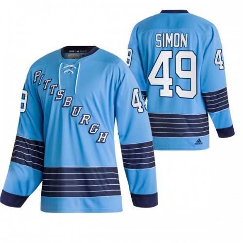 Pittsburgh Pittsburgh Penguins #49 Dominik Simon Adidas Men's Light Blue Team Classics Authentic Jersey Men's