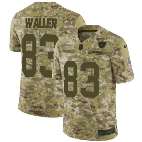 Raiders #83 Darren Waller Camo Youth Stitched Limited 2018 Salute To Service Jersey
