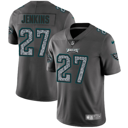 Philadelphia Eagles #27 Malcolm Jenkins Gray Static Men's Stitched Vapor Untouchable Limited Jersey Men's