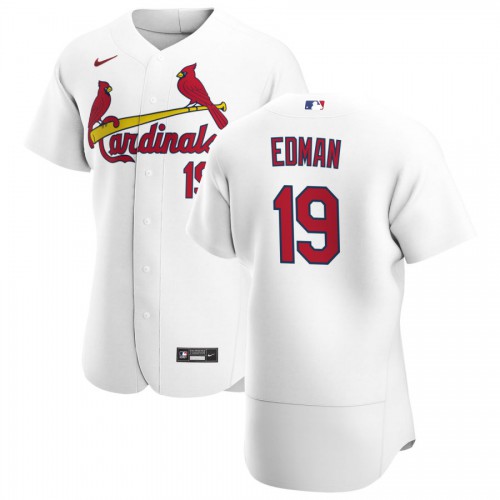 St. Louis St.Louis Cardinals #19 Tommy Edman Men's White Home 2020 Authentic Player Jersey Men's