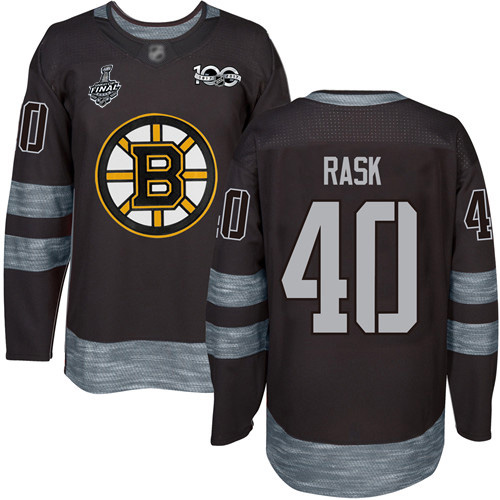 Adidas Boston Bruins #40 Tuukka Rask Black 1917-2017 100th Anniversary Stanley Cup Final Bound Stitched Jersey Men's