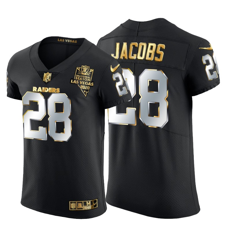 Las Vegas Raiders #28 Josh Jacobs Men's Black Edition Vapor Untouchable Elite Jersey