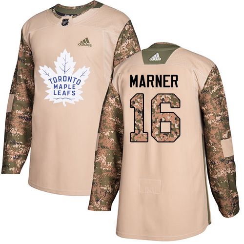 Adidas Maple Toronto Maple Leafs #16 Mitchell Marner Camo Authentic 2017 Veterans Day Stitched Jersey Men's
