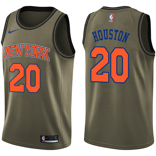 New York Knicks #20 Allan Houston Green Salute to Service Youth Swingman Jersey Youth