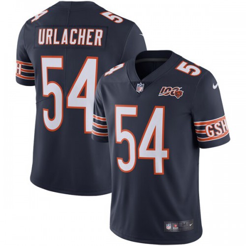 Chicago Bears #54 Brian Urlacher Navy Blue Team Color Men's 100th Season Retired Stitched Vapor Untouchable Limited Jersey Men's