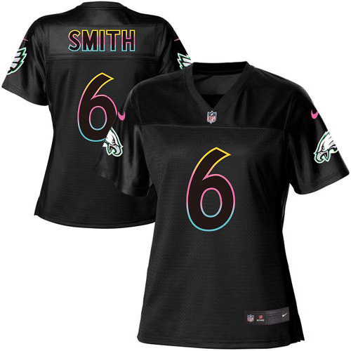 Eagles #6 DeVonta Smith Black Women's Fashion Game Jersey