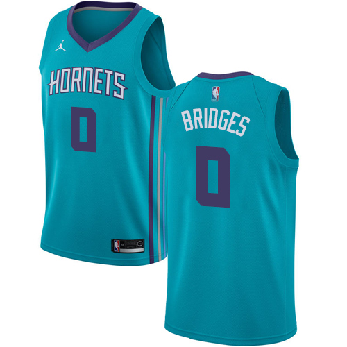 Charlotte Hornets #0 Miles Bridges Teal Womens Jordan Swingman Icon Edition Jersey Womens