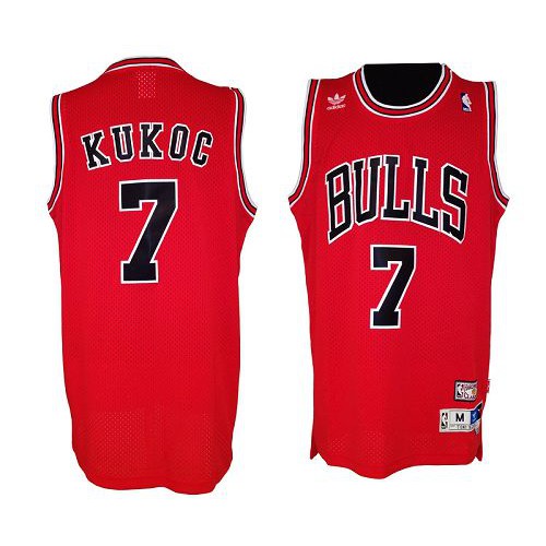 Chicago Bulls #7 Tony Kukoc Red Throwback Stitched Jersey Mens