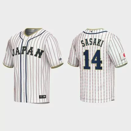 Roki Sasaki Japan Baseball 2023 World Baseball Classic Jersey – White
