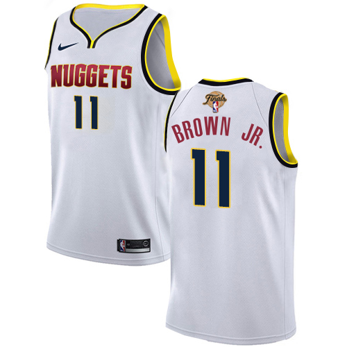 Denver Nuggets #11 Bruce Brown Jr. White 2023 Finals Patch Swingman Association Edition Jersey