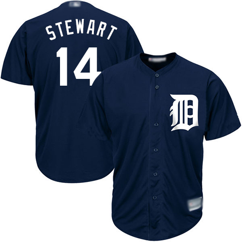 Detroit Tigers #14 Christin Stewart Navy Blue Cool Base Stitched Youth Jersey Youth