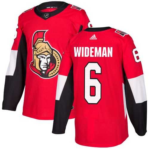 Adidas Ottawa Senators #6 Chris Wideman Red Home Authentic Stitched Jersey Men's