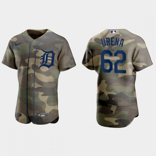 Detroit Detroit Tigers #62 Jose Urena Men's 2021 Armed Forces Day Authentic Jersey -Camo Men's