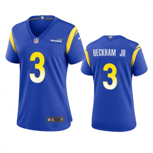 Los Angeles Los Angeles Rams #3 Odell Beckham Jr. Women's Game Jersey - Royal Womens