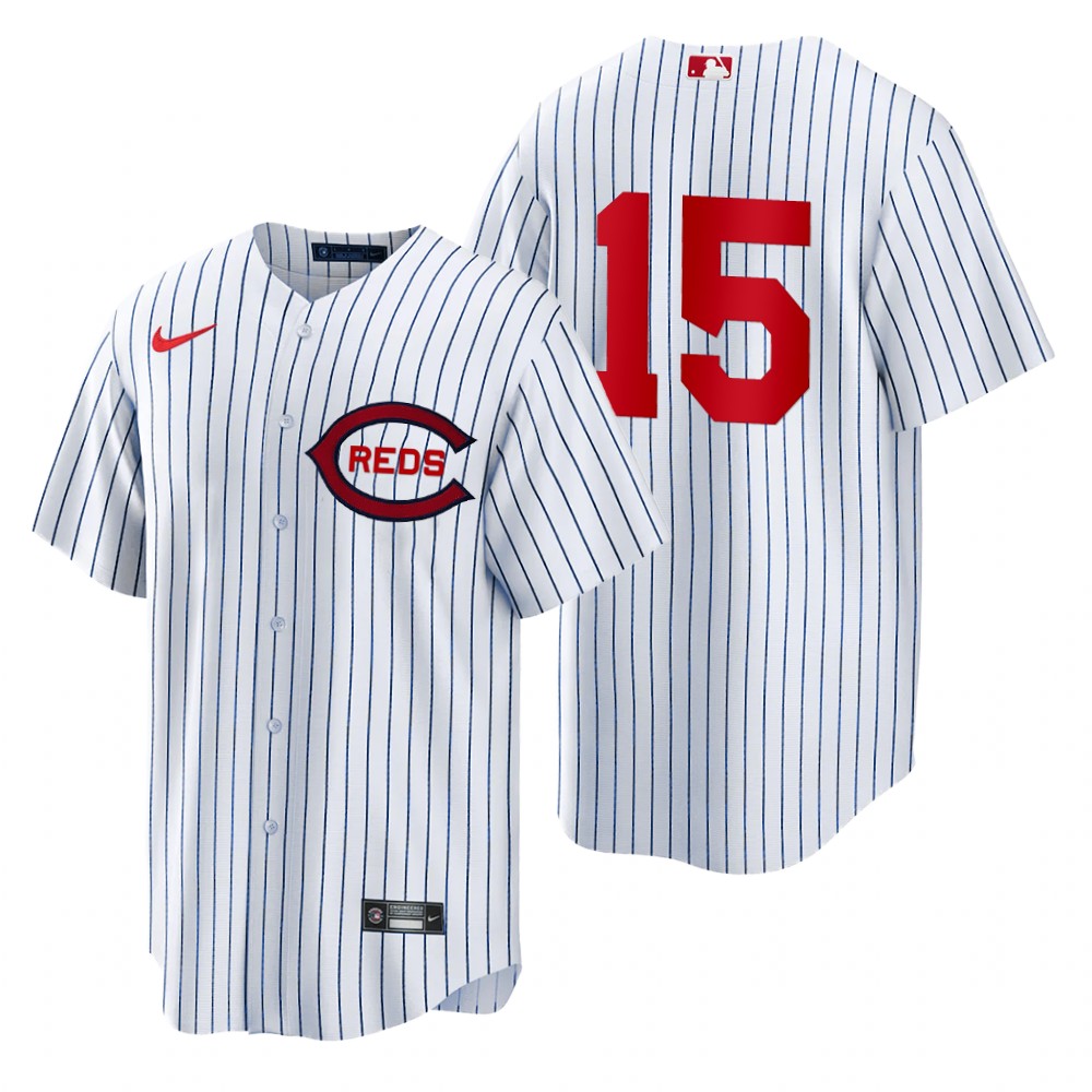 Cincinnati Reds #15 Nick Senzel Men's 2022 Field Of Dreams Game Jersey - White