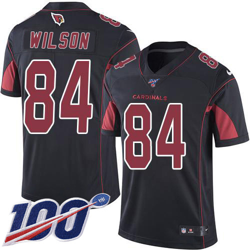 Arizona Cardinals #84 Caleb Wilson Black Men's Stitched Limited Rush 100th Season Jersey Men's