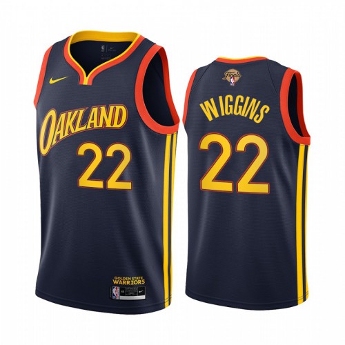 Golden State Warriors #22 Andrew Wiggins Navy Swingman Youth 2022 Finals City Edition Jersey Youth