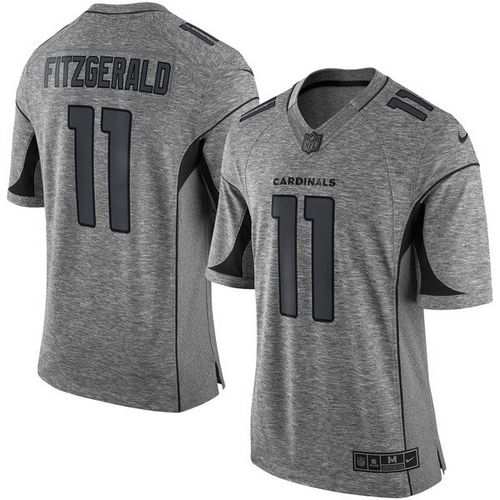 Cardinals #11 Larry Fitzgerald Gray Men's Stitched Limited Gridiron Gray Jersey