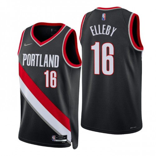 Portland Trail Blazers #16 CJ Elleby Black Mens 2021-22 75th Anniversary Diamond Swingman Jersey - Icon Edition Mens