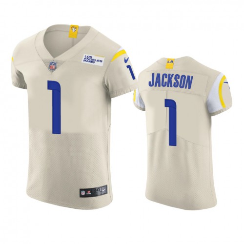 Los Angeles Los Angeles Rams #1 Desean Jackson Men's Vapor Elite Player Jersey - Bone Men's