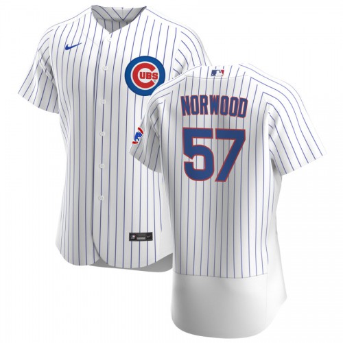 Chicago Chicago Cubs #57 James Norwood Men's White Home 2020 Authentic Player Jersey Men's
