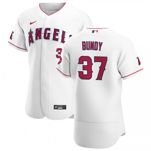 Los Angeles Los Angeles Angels #37 Dylan Bundy Men's White Home 2020 Authentic Player Jersey Men's