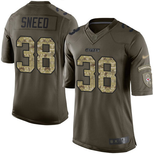 Chiefs #38 L'Jarius Sneed Green Men's Stitched Limited 2015 Salute To Service Jersey
