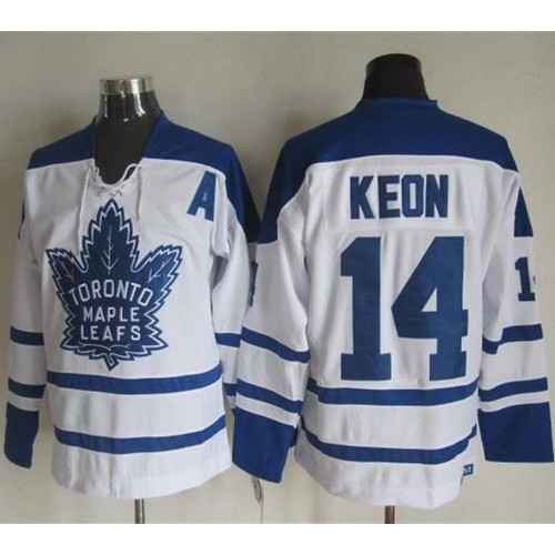 Maple Toronto Maple Leafs #14 Dave Keon White CCM Throwback Winter Classic Stitched Jersey Men's