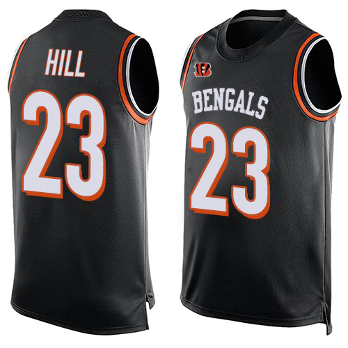 Bengals #23 Daxton Hill Black Team Color Men's Stitched Limited Tank Top Jersey