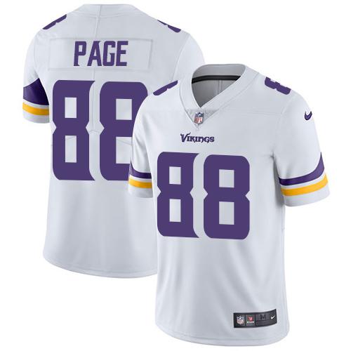 Minnesota Vikings #88 Alan Page White Men's Stitched Vapor Untouchable Limited Jersey Men's
