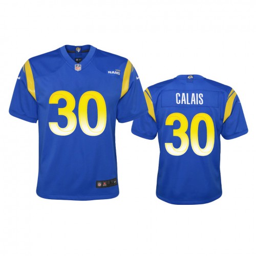 Los Angeles Los Angeles Rams #30 Raymond Calais Youth Game Jersey - Royal Youth
