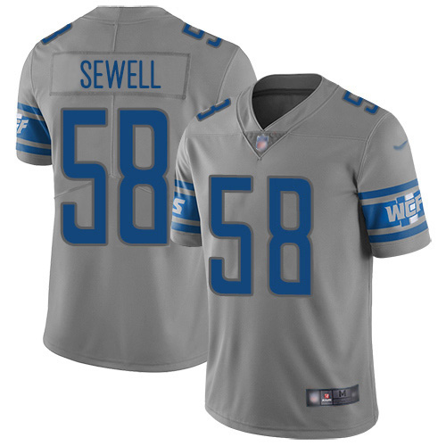 Detroit Detroit Lions #58 Penei Sewell Gray Youth Stitched Limited Inverted Legend Jersey Youth