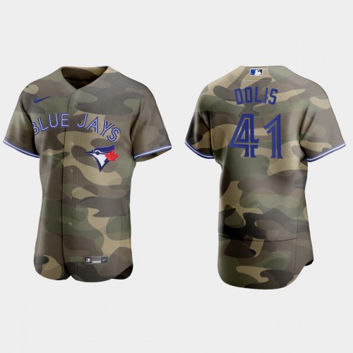 Toronto Toronto Blue Jays #41 Rafael Dolis Men's 2021 Armed Forces Day Authentic Jersey -Camo Men's
